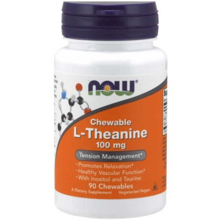 L-Theanine with Inositol and Taurine (L-Theanine with Inositol and Taurine) 90 chewable tablets NOW Foods