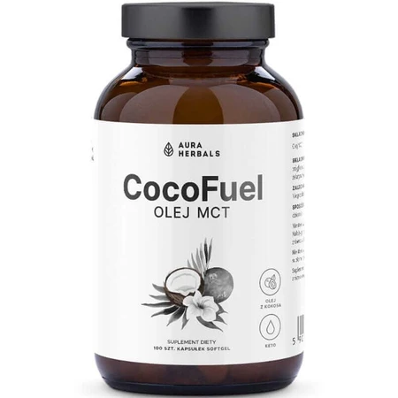 Coco Fuel Aceite MCT - 2000 mg - 100 cápsulas blandas Aura Herbals