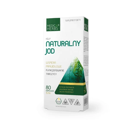 Kelp Yodo Natural 150mcg, 80 cápsulas Medica Herbs