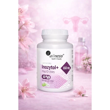 Inositol+ myo/D-chiro, 40/1, 650 mg (100 capsules) Aliness