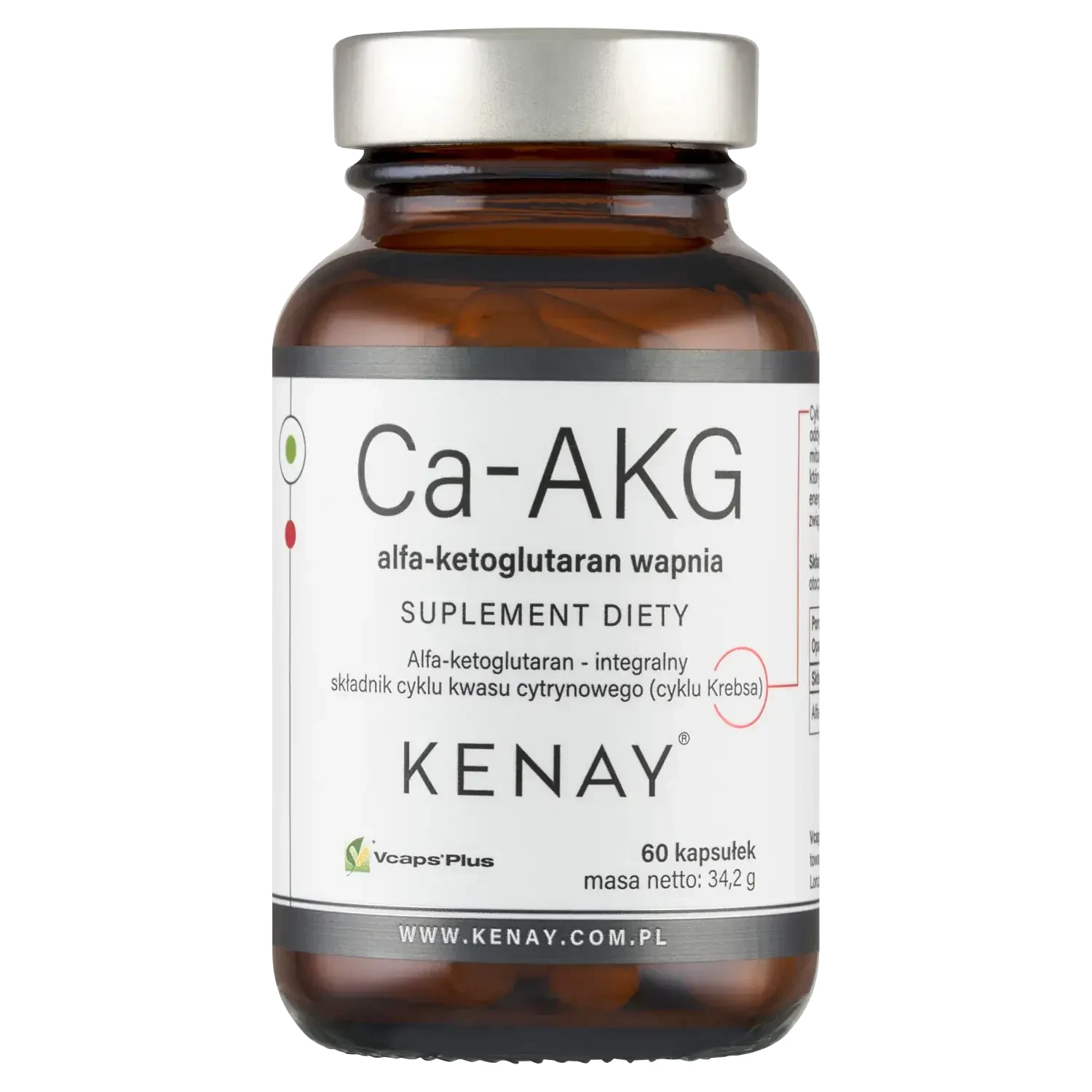 Ca-AKG calcium alpha-ketoglutarate 60 capsules Kenay