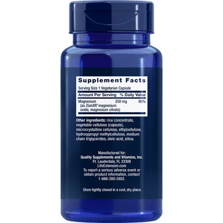 Extended-release magnesium 60 vege caps Life Extension