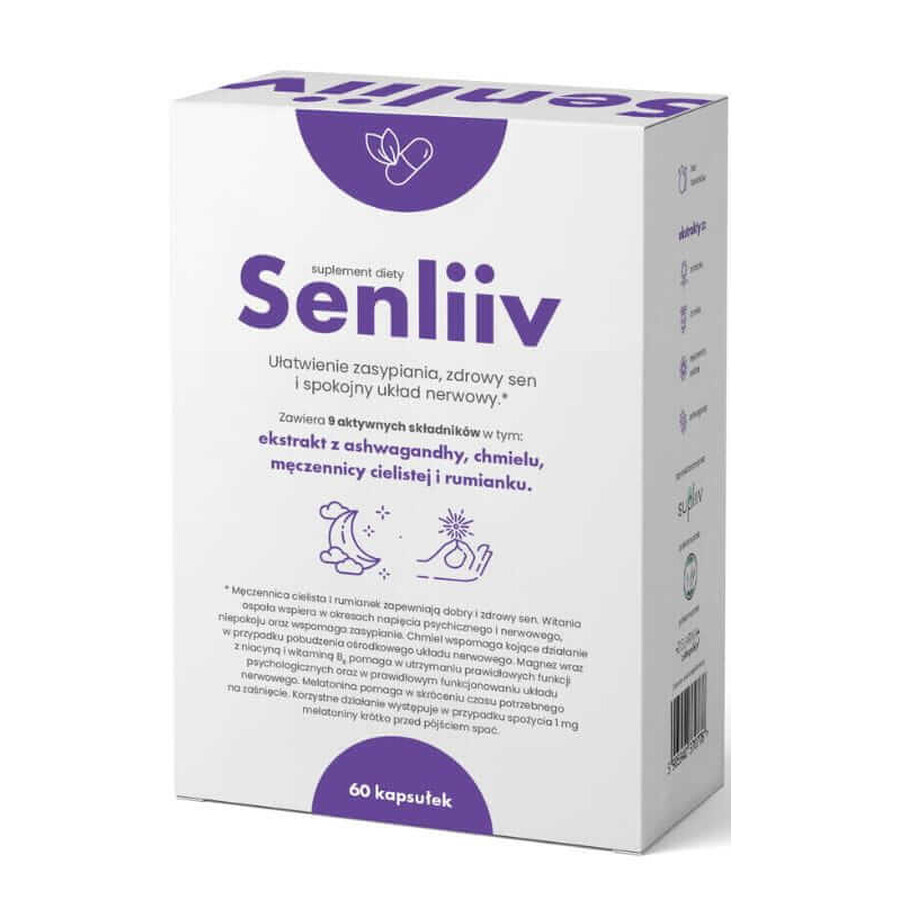 Senliiv 60 capsules - facilitating sleep, healthy sleep