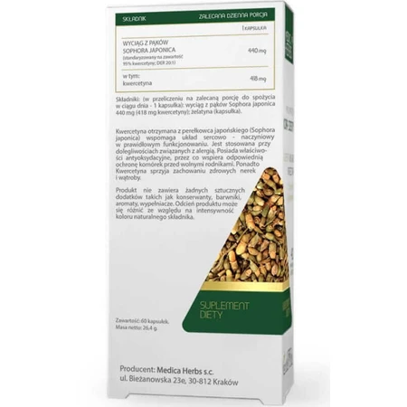 Quercetina 418mg, 60 cápsulas Medica Herbs