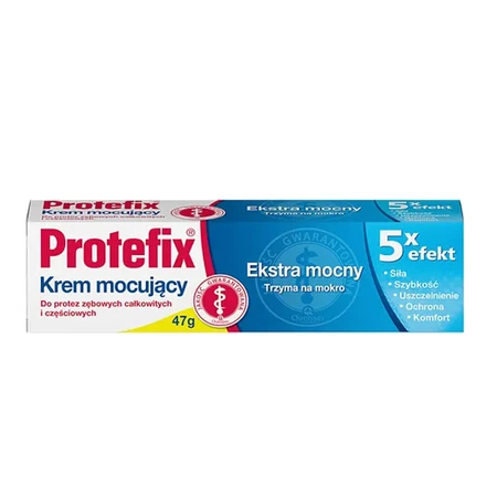 Protefix set, crema de fijación de prótesis, extra fuerte, 5 x efecto, 2 x 47 g