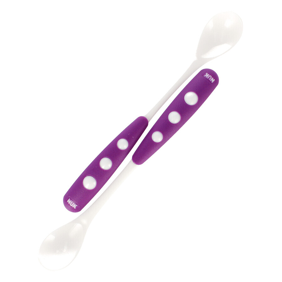 Boutique NUK Easy, cuillère d'alimentation, violet, à partir de 6 mois, 2 pièces NUK Easy, cuillère d'alimentation, violet, à partir de 6 mois, 2 pièces