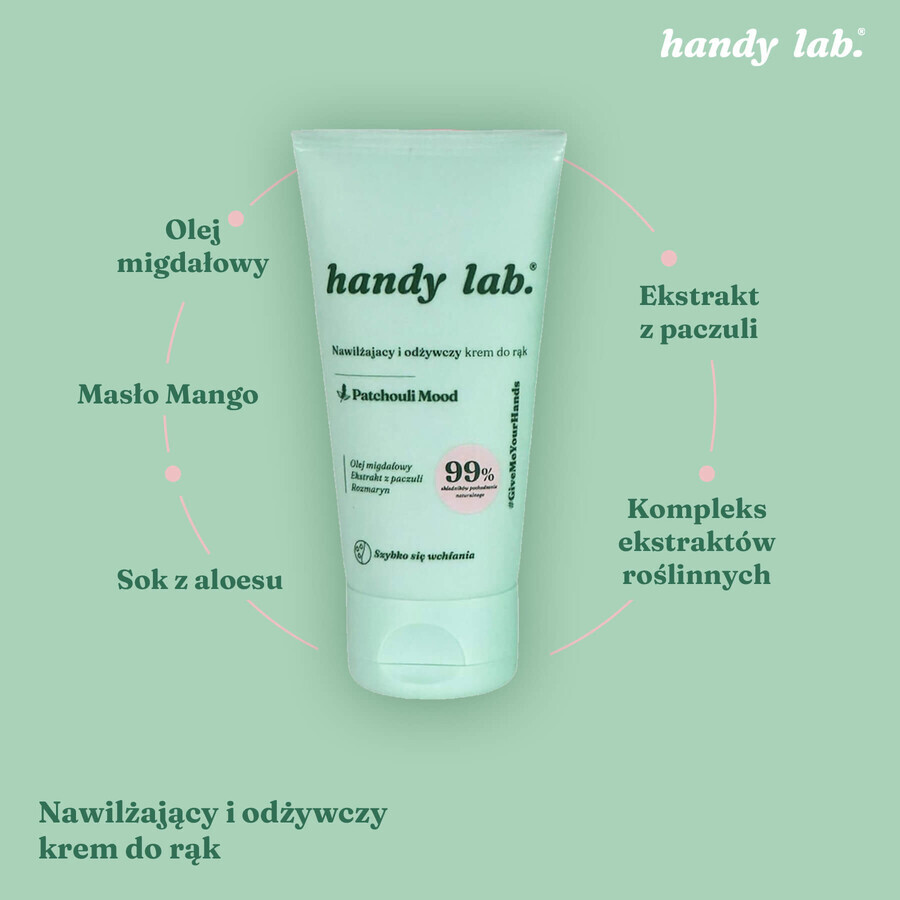 Handy Lab Patchuli Mood, moisturizing hand cream, 50 ml