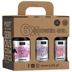 Set mini detergente da donna LaQ, gel doccia, Bossy & Sexy, 2 x 100 ml + Rock & Roll, 2 x 100 ml + Class & Success, 2 x 100 ml