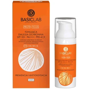 BasicLab Protecticus, emulsión protectora tonificante, preventiva y antioxidante, FPS 50+ PA++++, 50 ml