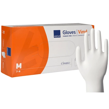 Abena, vinyl gloves, non-sterile, powder-free, size M, 100 pieces