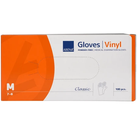 Abena, vinyl gloves, non-sterile, powder-free, size M, 100 pieces