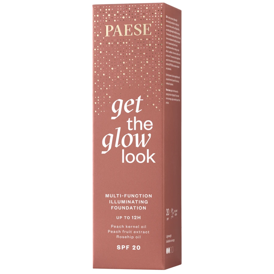 Paese Get The Glow Look, multi-tasking verhelderende foundation, 4W medium beige, 30 ml