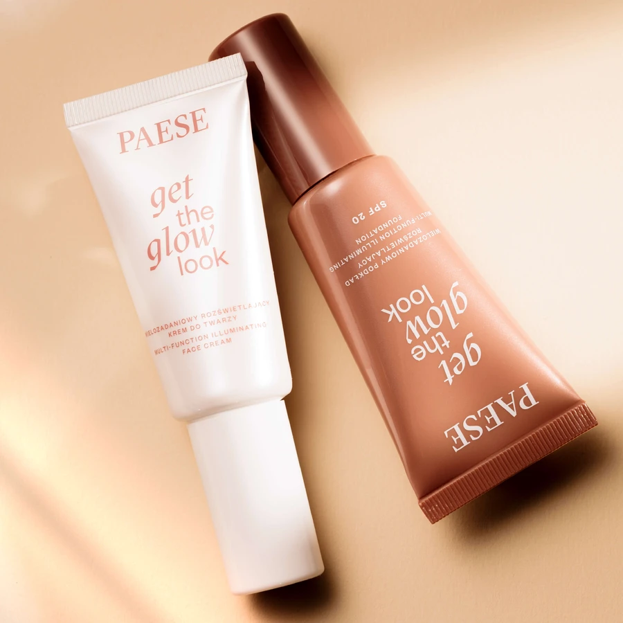 Paese Get The Glow Look, multi-tasking verhelderende foundation, 4W medium beige, 30 ml