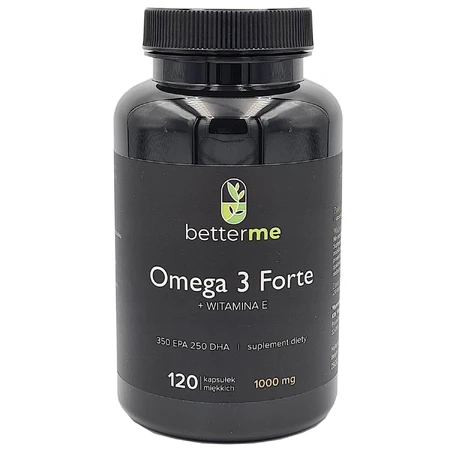 BetterMe Omega 3 Forte + Vitamin E, 120 Weichkapseln