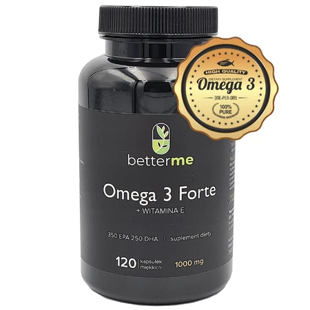 BetterMe Omega 3 Forte + Vitamin E, 120 Weichkapseln