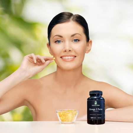 BetterMe Omega 3 Forte + Vitamin E, 120 Weichkapseln