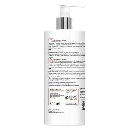 Apis Professional Retin Ambre Synergy, tonique préparatoire à l'exfoliation, 500 ml