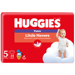 Huggies Little Movers, pañales, Disney, talla 5, 12-17 kg, paquete grande, 34 unidades Huggies Little Movers, pañales, Disney, talla 5, 12-17 kg, paquete grande, 34 unidades