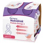 Nutridrink Protein Omega 3 pack, préparation nutritionnelle, saveur croustillante mangue-pêche, 12 x 125 ml