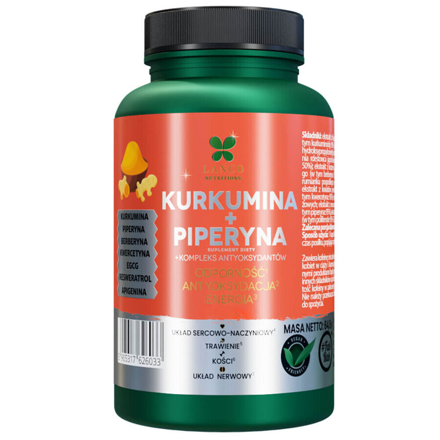 Lanco Nutritions Curcumin + Piperin, 60 Kapseln
