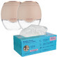 Canpol Babies set, pompă de s&#226;n electrică dublă, fără fir, coajă, m&#226;ini libere, 0428, 2 bucăți + șervețele de bambus pentru bebeluși și copii, 100 bucăți pentru 1 penny