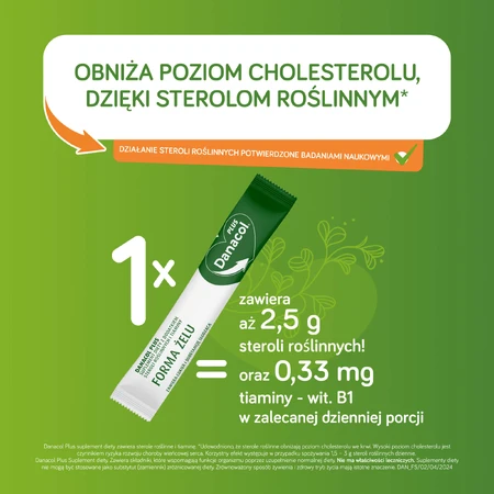 Danacol Plus, gel oral, arôme agrumes, 15 ml x 21 sachets + 15 ml x 21 sachets gratuits