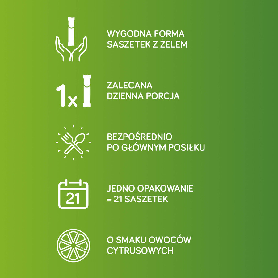 Danacol Plus, gel oral, aromă de citrice, 15 ml x 21 plicuri + 15 ml x 21 plicuri gratuite