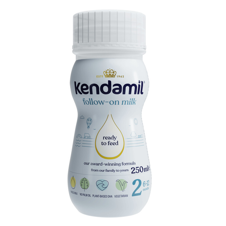 Kendamil 2 set, ready-to-drink follow-on milk, from 6 months, 6 x 250 ml