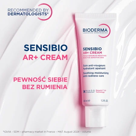 Bioderma Sensibio AR+, crème apaisante et hydratante anti-rougeurs, 40 ml