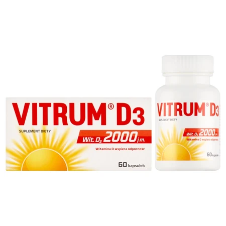 Vitrum D3 Forte, vitamina D 2000 UI, 60 cápsulas