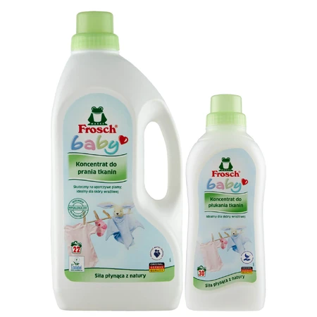 Set Frosch Baby, concentrado para lavar ropa de bebé, 1500 ml + concentrado para aclarar ropa de bebé, 750 ml