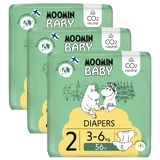 Moomin Baby, diapers, size 2, 3-6 kg, 168 pieces