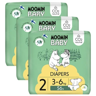 Moomin Baby, couches, taille 2, 3-6 kg, 168 pcs