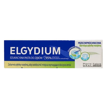 Elgydium, educatieve tandpasta met tandplak, voor kinderen vanaf 7 jaar en volwassenen, 50 ml