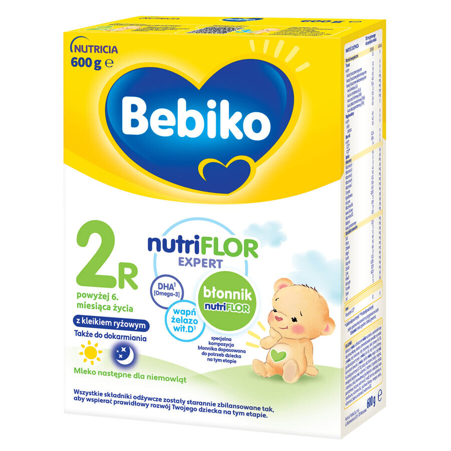 Bebiko 2R Nutriflor Expert set, follow-on milk with rice gruel, over 6 months, 3 x 600 g + Chicco, windmill sensory toy for highchair free of charge