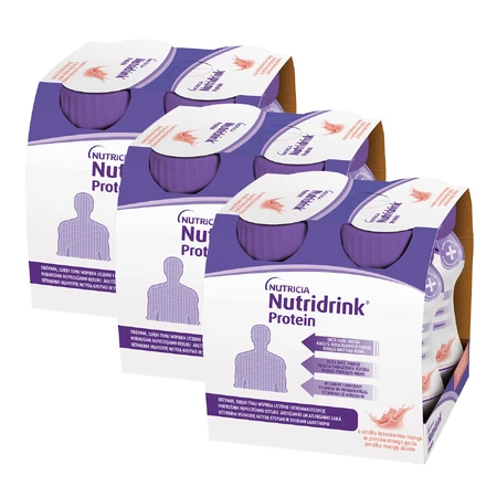 Nutridrink Protein kit, preparado nutricional, sabor melocotón-mango, 12 x 125 ml