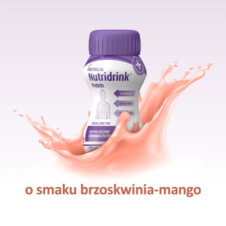 Nutridrink Protein kit, preparado nutricional, sabor melocotón-mango, 12 x 125 ml