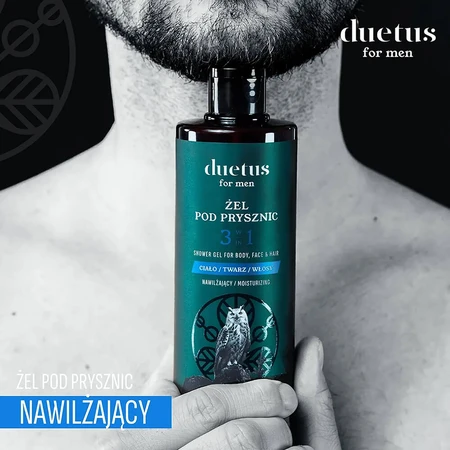 Duetus For Men, feuchtigkeitsspendendes Duschgel 3in1, 300 ml