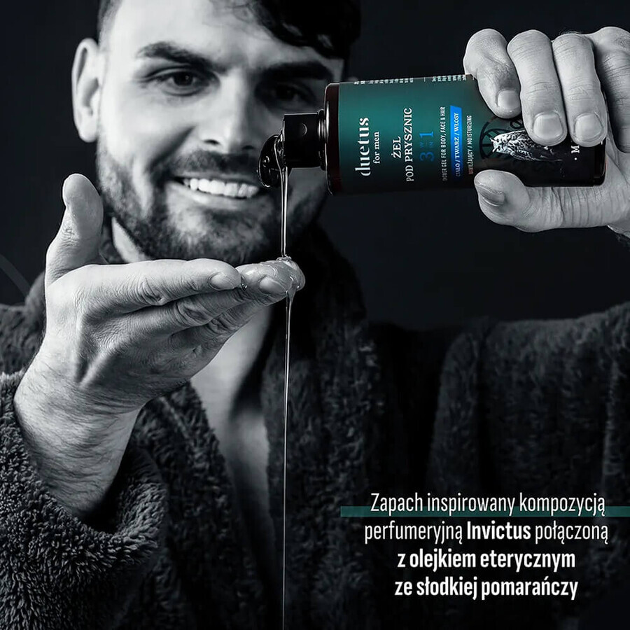 Duetus For Men, 3-in-1 hydraterende douchegel, 300 ml