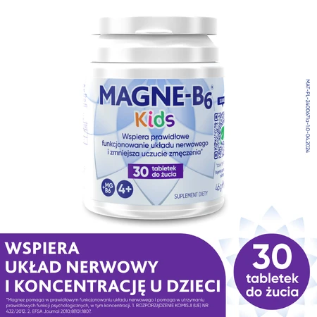 Magne-B6 Kids, a partir de 4 años, sabor sandía, 30 comprimidos masticables