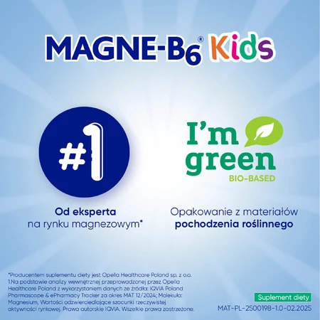 Magne-B6 Kids, a partir de 4 años, sabor sandía, 30 comprimidos masticables