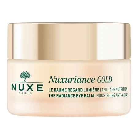 Nuxe Nuxuriance Gold Set, leuchtender Augenbalsam, trockene Haut, 2 x 15 ml + Kosmetiktasche gratis