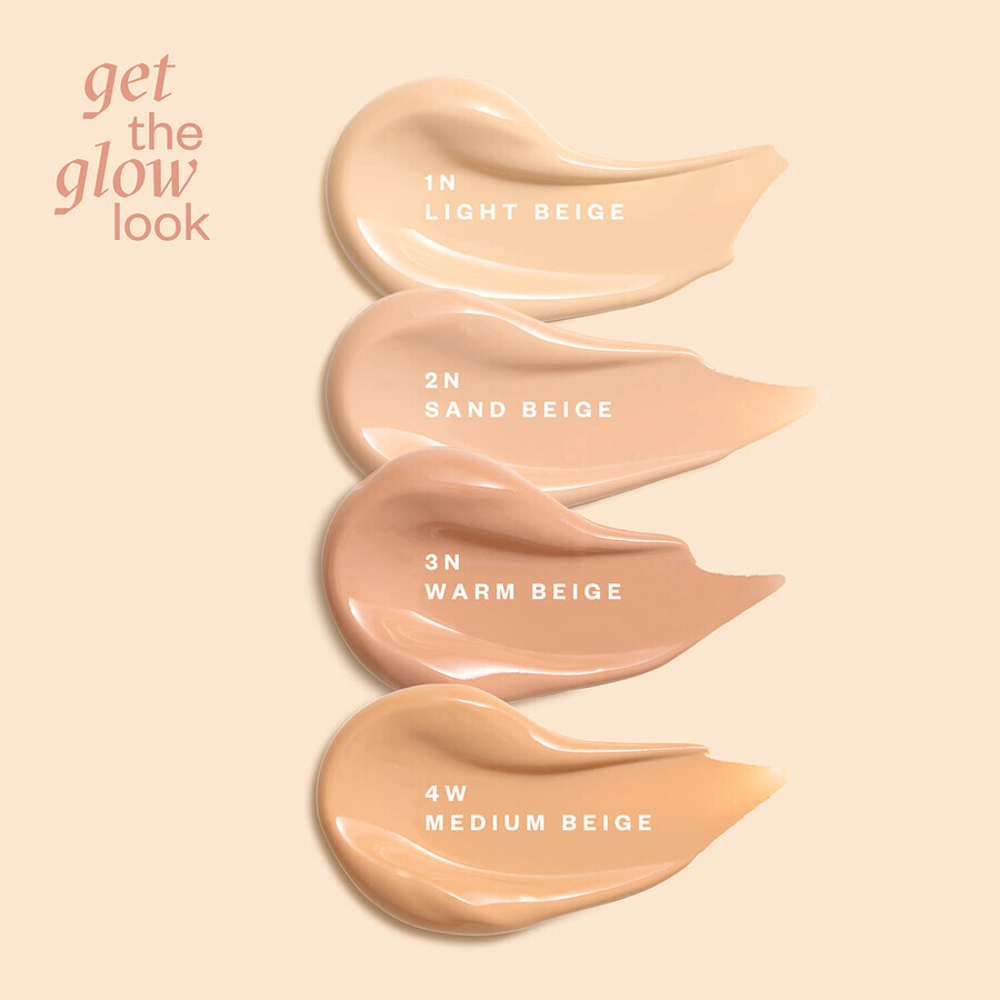 Paese Get The Glow Look, fondotinta illuminante multi-tasking, 3N beige caldo, 30 ml