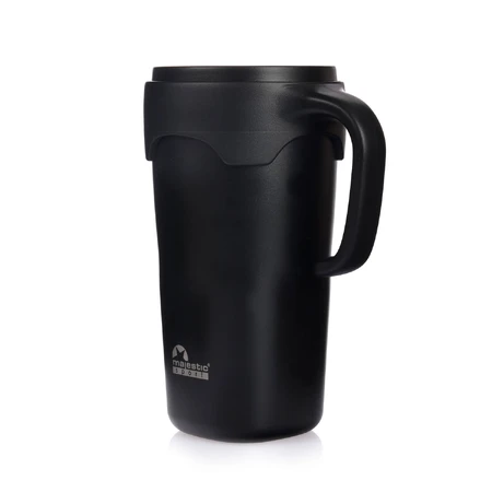 Majestic Sport, taza térmica con pajita Jelly, negra, 650 ml