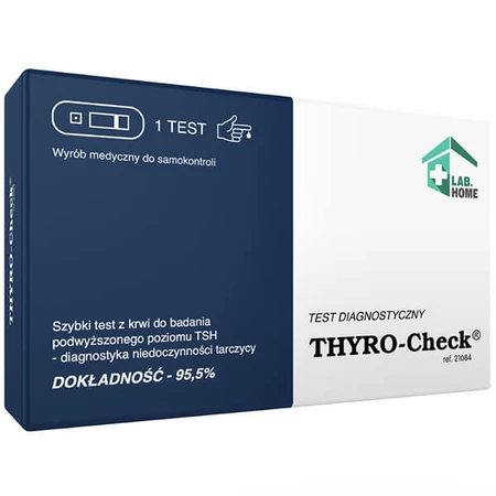 LabHome Thyro-Check, análisis de sangre para niveles elevados de TSH, diagnóstico de hipotiroidismo, 1 unidad