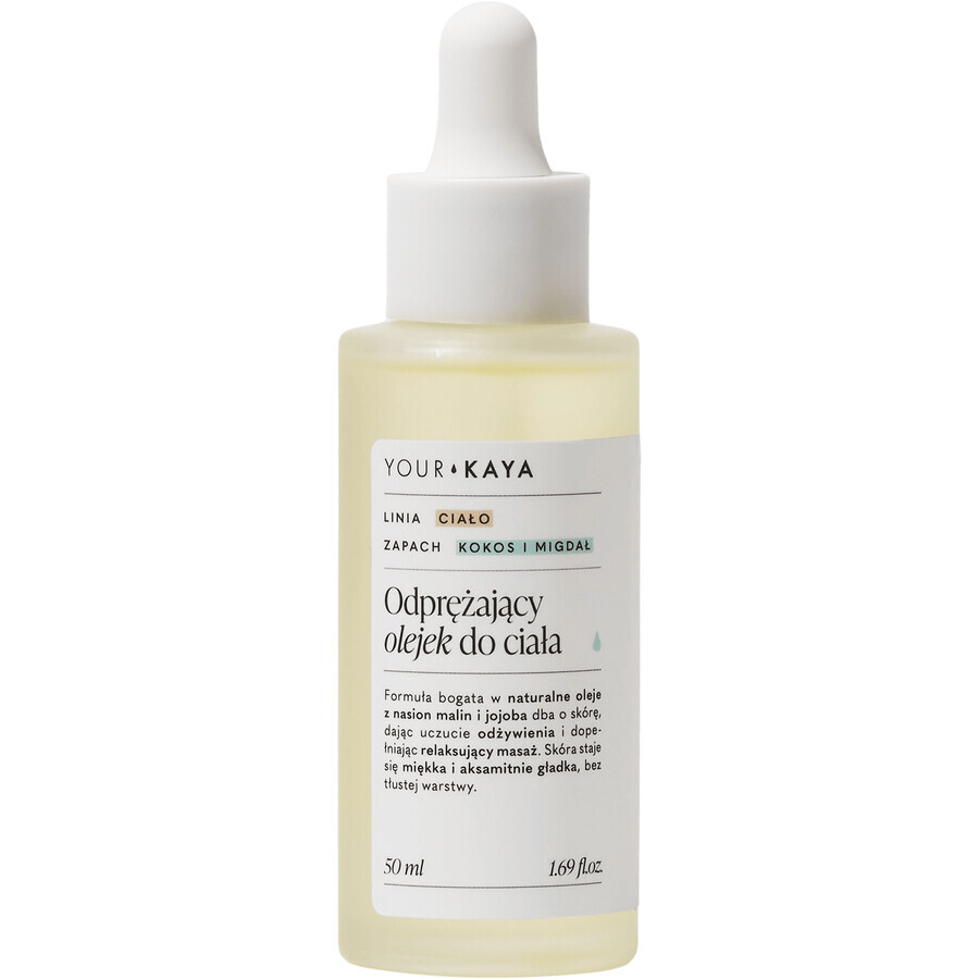Boutique Votre KAYA, huile corporelle relaxante, noix de coco et amande, 50 ml Votre KAYA, huile corporelle relaxante, noix de coco et amande, 50 ml
