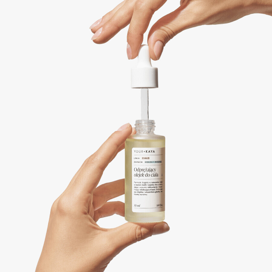 Votre KAYA, huile corporelle relaxante, noix de coco et amande, 50 ml Votre KAYA, huile corporelle relaxante, noix de coco et amande, 50 ml