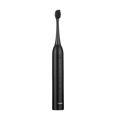 Feelo Pro Premium Set, cepillo dental sónico con estuche y 4 puntas, negro