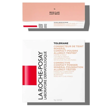 La Roche-Posay Toleriane Teint, poudre minérale dans le fond de teint, 11 Light Beige, 9.5 g