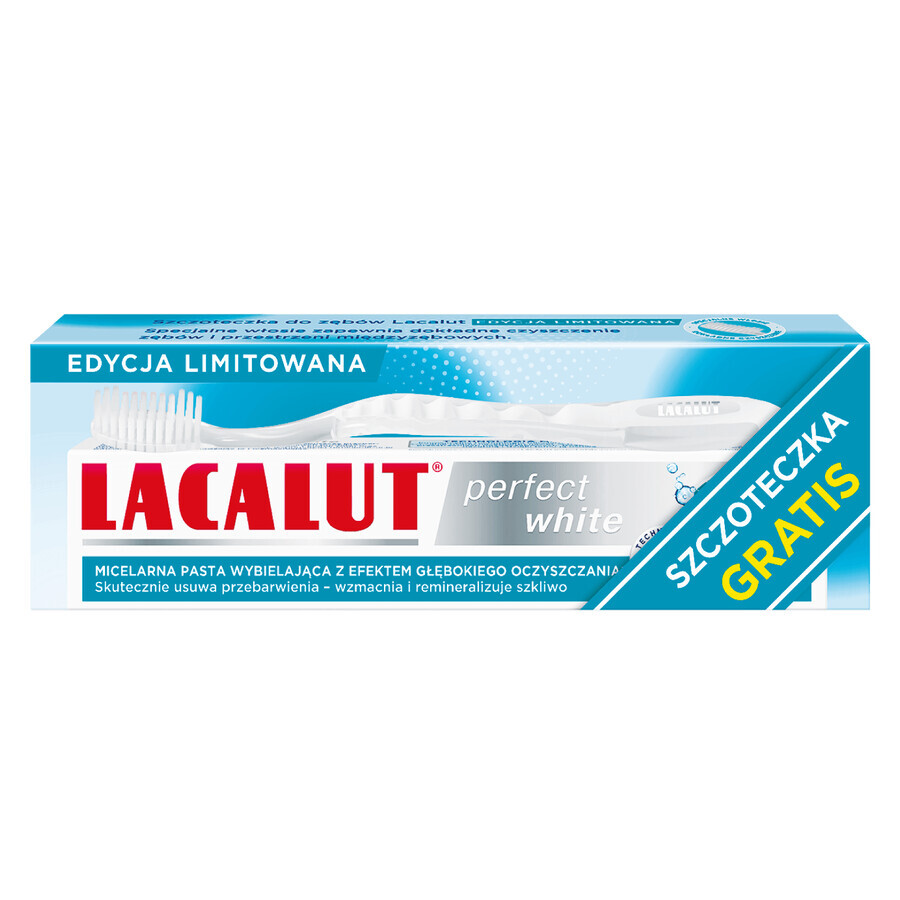 Buy Lacalut Perfect White set, toothpaste, 75 ml + toothbrush free Lacalut Perfect White set, toothpaste, 75 ml + toothbrush free